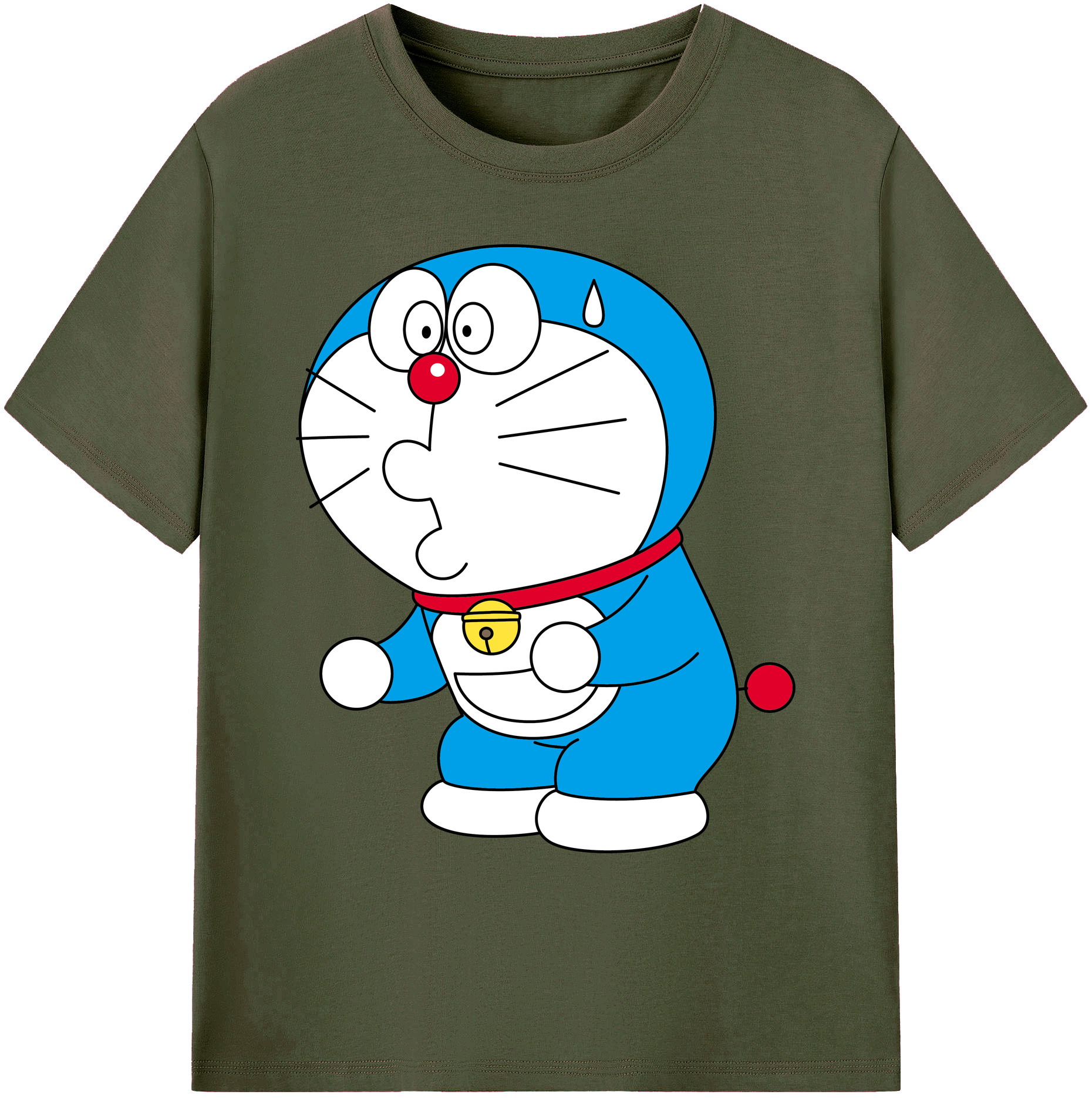 （画像用） ドラえもん Doraemon 綿100％ メンズ半袖Tシャツ｜肌触りやわらか＆通気性